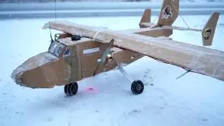 RC Cargo Plane Snow Mission Takeoff Landing Flite Test Guinea Pig