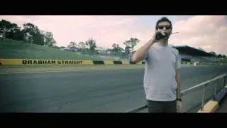 Mark Webber and Ross Clarke-Jones hit the track