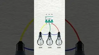 Convert 380V 3-Phase to Power 220V Bulbs &ndash; Easy Wiring Trick #wiring #wiringdiagram #voltage