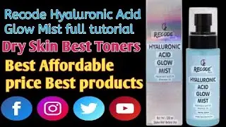 🥰💦👌🏼Hydration Bomb! 💦 Recode Hyaluronic Acid Mist Toner Review | Skin Saver ✨