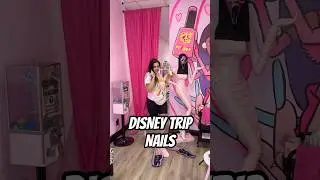 The CUTEST Disney Trip Nails!🖤👀🐭 would you wear these?! #disneynails #nailvideos #nailart #nails
