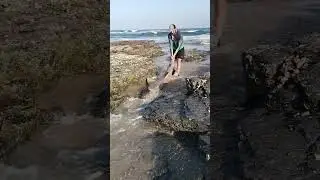 Good sized 200cm sandy off the bricks. #Dynamene #surf9x #rockandsurf #shorebasedangling