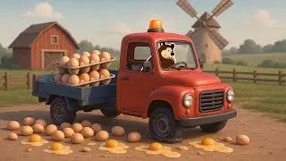 The Egg Transport Truck incident - Bear Fixes  to Save the Delivery | Vehicles Farm Animated