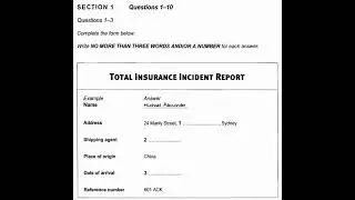 Cambridge 8 - Test 2 - Section 1 - Total Insurance Report