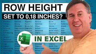 Excel - Set Row Height in Inches and a Missing Column Letters - Episode 1186