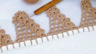 Bico de crochê carreira única fácil e econômico #crochê #crocheting #barradinho #panodeprato 