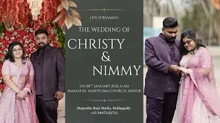Wedding Ceremony Live Streaming of Christy Tom Varghese with Dr. Nimmy Sara John