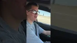 Autistic teen driving on the freeway 😎 #shorts #youtube #autism #autistic #car #driving