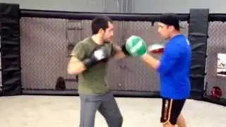 Henry Briones working on boxing