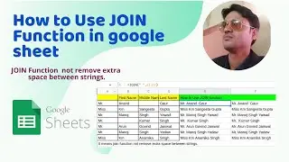 How to Use JOIN Function in Google Sheet