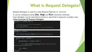What is request delegate | Request Delegate in .net core | Middleware in .net core.