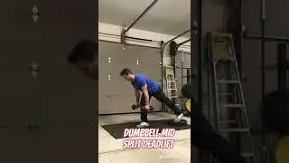Dumbbell mid split deadlift