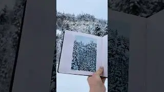 Snowy forest painting ❄️ sketchbook spread #snow #shorts #sketchbook #winterart