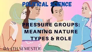 Meaning, Nature, types and Role of Pressure Groups in Indian Politics #hcp_adda #political_science