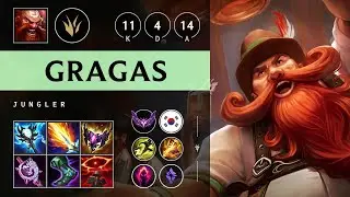 Gragas Jungle vs Zed - KR Master Patch 25.16