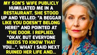 My Son's Wife Publicly Humiliated Me In A Restaurant. But I Discovered Her Secret And.. LIFE STORIES