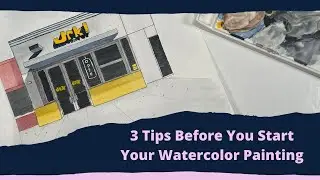 Building Sketch Part 1, Using a Ruler + 3 tips to consider Before Starting a Watercolor Painting!