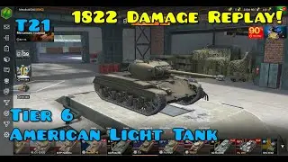 T21 American Light Tank 1800 Damage Battle!