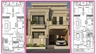 8 Bed Rooms in 4 Marla Double Story House | Beautiful Classic House Design | Latest Elevation