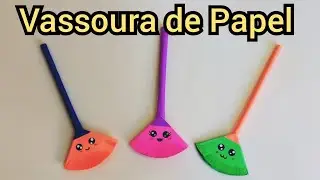 Como Fazer Vassoura de papel | Paper Broom | Artesanato em papel | easy paper craft