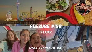 Покатались на американских горках Pleasure pier, Galveston. Work and travel 2022