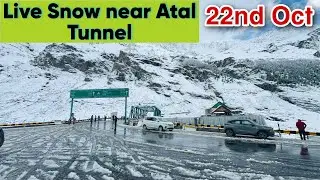 Snowfall at Atal Tunnel | Experiencing Snow Near Atal Tunnel |