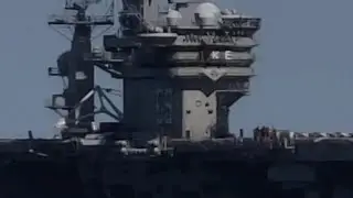 USS Dwight D Eisenhower (CVN- 69)   Length 1,092 feet  Prop: 2 &times; Westinghouse A4W nuclear reactors