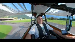Archaeopteryx glider: My second flight, take-off from Schaenis runway 34