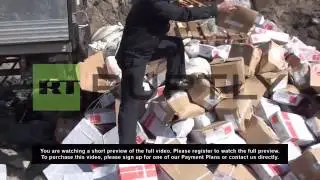 Russia: Watch authorities burn 20 TONNES of illegal EU meat