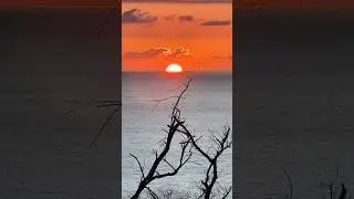 Sunset green flash phenomenon!￼