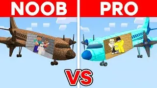 BILLY Noob VS LUKE PRO FLUGZEUG Bau Challenge in Minecraft!
