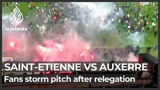 France: St Etienne fans clash with police after team&rsquo;s relegation
