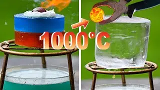 1000&deg;C Red Hot Ball vs  SOAP and more ICE