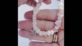 libra star sign bracelets with pink opal or pearl
