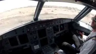 Djibouti HDAM Cockpit view Visual approach rwy 09