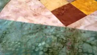 Amish Quilted Block Table Runner with Batik Fabrics