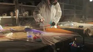 Make a mermaid silicone fish tail for yourself, small sample in spray coloring