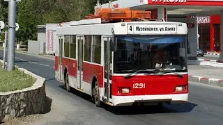 ⚪Поездка на троллейбусе №1291; ТролЗа-5275.05 «Оптима»; маршрут №15; мост Ишимбай; город Саратов
