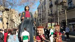 Els gegants de la ciutat pel terrat per Santa Eul&agrave;lia 2023