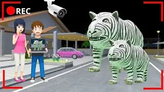 Yuta Mio Panik CCTV Merekam ANOMALI MONSTER MACAN PUTIH VIRAL 😱 | Sakura School Simulator