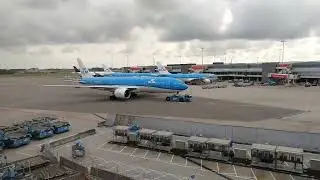 KLM Boeing 777 Being Pushed Back at Amsterdam Airport Schiphol - AMS