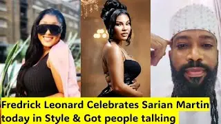 Fredrick Leonard gave the internet something to talk about as he celebrates colleague Sarian Martin 