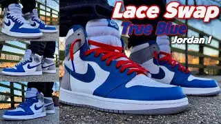 Lace Swap/ Air Jordan 1 True Blue 🔵⚪️🔴