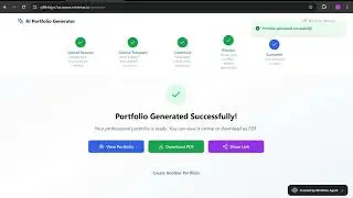AI automation Portfolio generation with just resume upload by minimaxAI