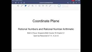 Grade 6 Coordinate Plane