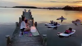 Floating Sound Bath, Delmarva Board Sports & Lauren Fonvielle