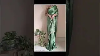Plain Bollywood satin silk saree 😍 top 7 colour booking fast 🛒💵💸#trendysarees #cashondeliverysarees