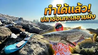 ตกปลาชายฝั่ง ส่งท้ายปีปลดล็อคปลาช่อนทะเล ผมทำได้แล้วเพื่อนๆ PJ-02