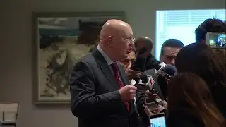 Russia addresses the press on Venezuela at the UN