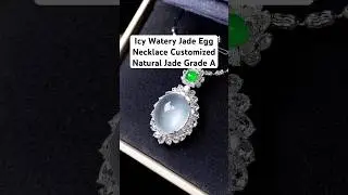 Icy Watery Jade Egg Necklace Customize#jewelry #earrings #ring #pendant #necklace #chinatravel #gems